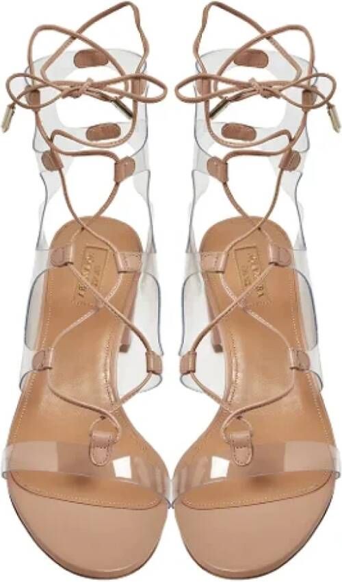 Aquazzura Pre-owned Plastic sandals Beige Dames