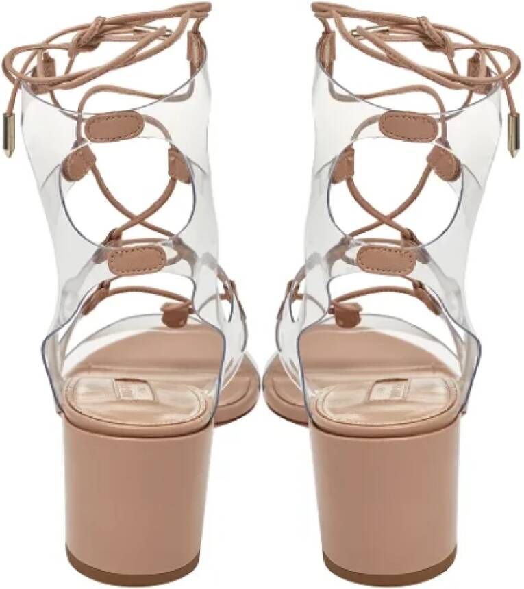 Aquazzura Pre-owned Plastic sandals Beige Dames