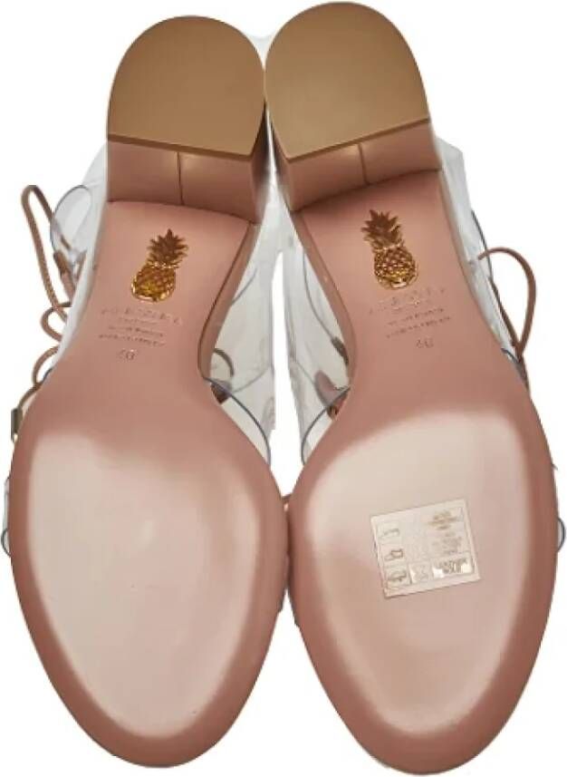 Aquazzura Pre-owned Plastic sandals Beige Dames