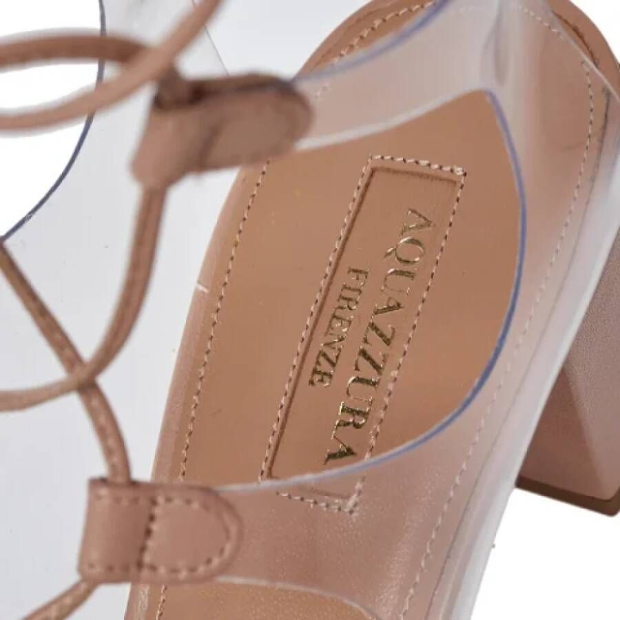 Aquazzura Pre-owned Plastic sandals Beige Dames