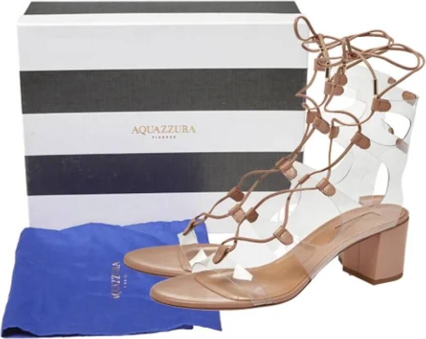 Aquazzura Pre-owned Plastic sandals Beige Dames