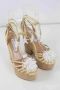 Aquazzura Pre-owned Polyester sandals Beige Dames - Thumbnail 3