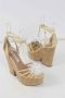 Aquazzura Pre-owned Polyester sandals Beige Dames - Thumbnail 4