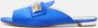 Aquazzura Pre-owned Satin flats Blue Dames - Thumbnail 2