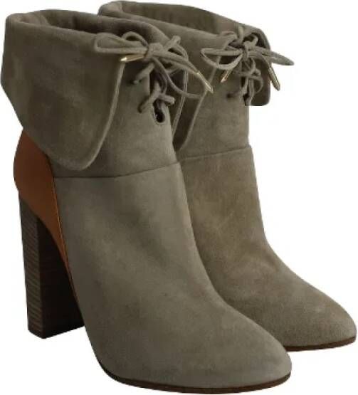 Aquazzura Pre-owned Suede boots Beige Dames