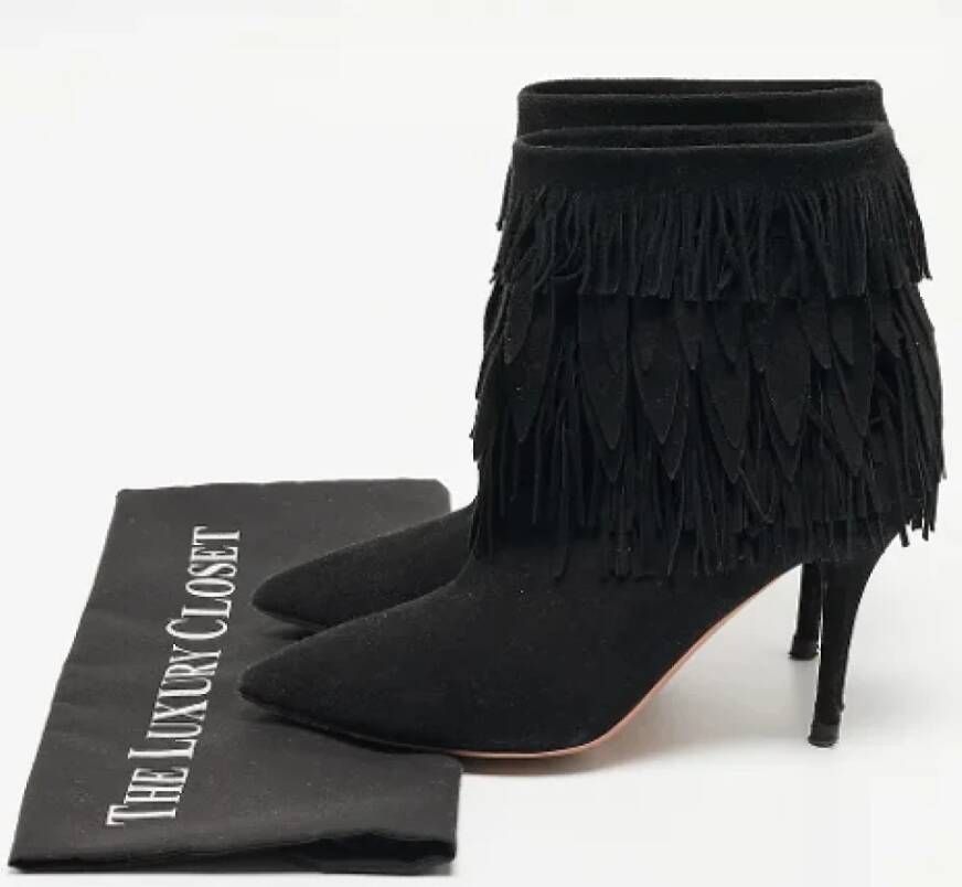 Aquazzura Pre-owned Suede boots Black Dames