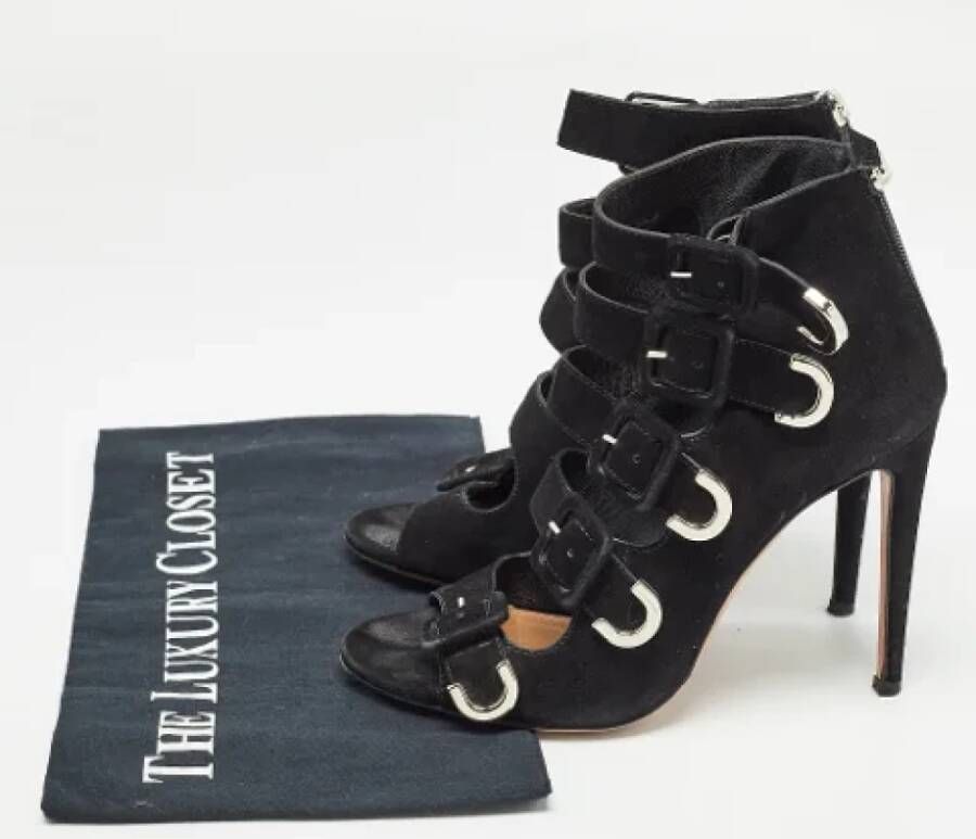 Aquazzura Pre-owned Suede boots Black Dames