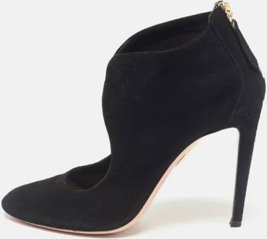 Aquazzura Pre-owned Suede boots Black Dames