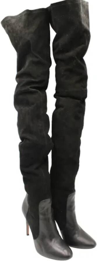 Aquazzura Pre-owned Suede boots Black Dames