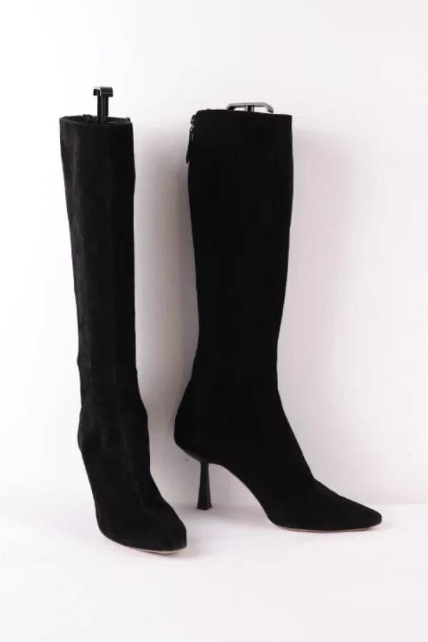 Aquazzura Pre-owned Suede boots Black Dames