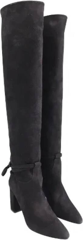 Aquazzura Pre-owned Suede boots Black Dames