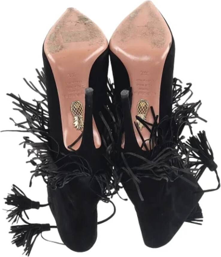 Aquazzura Pre-owned Suede boots Black Dames