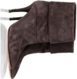 Aquazzura Pre-owned Suede boots Brown Dames