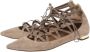 Aquazzura Pre-owned Suede flats Beige Dames - Thumbnail 3