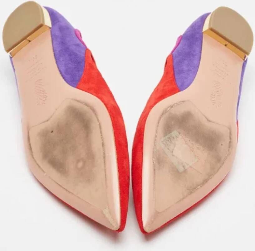 Aquazzura Pre-owned Suede flats Multicolor Dames