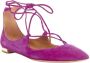 Aquazzura Pre-owned Suede flats Purple Dames - Thumbnail 2