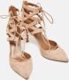 Aquazzura Pre-owned Suede heels Beige Dames - Thumbnail 4