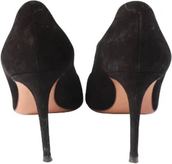 Aquazzura Pre-owned Suede heels Black Dames