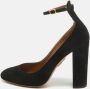 Aquazzura Pre-owned Suede heels Black Dames - Thumbnail 2