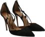 Aquazzura Pre-owned Suede heels Black Dames - Thumbnail 3