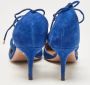 Aquazzura Pre-owned Suede heels Blue Dames - Thumbnail 3