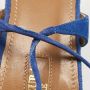 Aquazzura Pre-owned Suede heels Blue Dames - Thumbnail 5