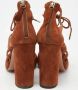 Aquazzura Pre-owned Suede heels Brown Dames - Thumbnail 5