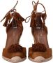 Aquazzura Pre-owned Suede heels Brown Dames - Thumbnail 3