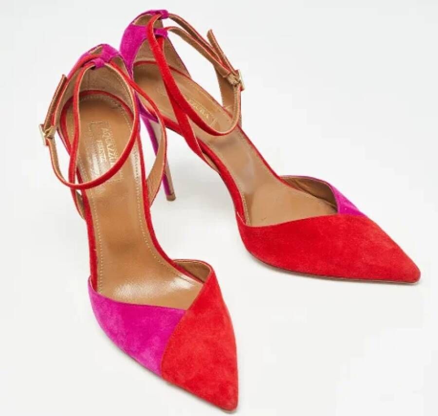 Aquazzura Pre-owned Suede heels Multicolor Dames