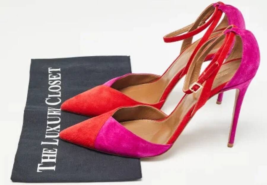 Aquazzura Pre-owned Suede heels Multicolor Dames