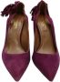 Aquazzura Pre-owned Suede heels Purple Dames - Thumbnail 2