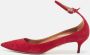 Aquazzura Pre-owned Suede heels Red Dames - Thumbnail 2