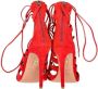 Aquazzura Pre-owned Suede heels Red Dames - Thumbnail 5