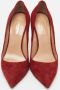 Aquazzura Pre-owned Suede heels Red Dames - Thumbnail 3