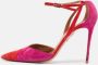 Aquazzura Pre-owned Suede heels Red Dames - Thumbnail 2