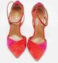 Aquazzura Pre-owned Suede heels Red Dames - Thumbnail 3