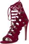 Aquazzura Pre-owned Suede heels Red Dames - Thumbnail 4