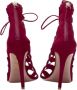 Aquazzura Pre-owned Suede heels Red Dames - Thumbnail 5