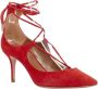 Aquazzura Pre-owned Suede heels Red Dames - Thumbnail 2