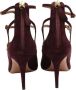 Aquazzura Pre-owned Suede heels Red Dames - Thumbnail 5