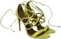 Aquazzura Pre-owned Suede heels Yellow Dames - Thumbnail 3