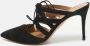 Aquazzura Pre-owned Suede mules Black Dames - Thumbnail 2