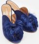 Aquazzura Pre-owned Suede mules Blue Dames - Thumbnail 3