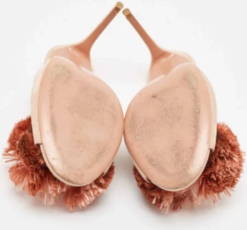 Aquazzura Pre-owned Suede mules Pink Dames