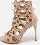 Aquazzura Pre-owned Suede sandals Beige Dames - Thumbnail 2