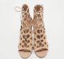 Aquazzura Pre-owned Suede sandals Beige Dames - Thumbnail 3