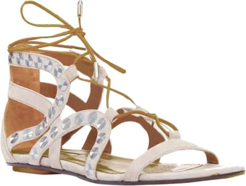 Aquazzura Pre-owned Suede sandals Beige Dames