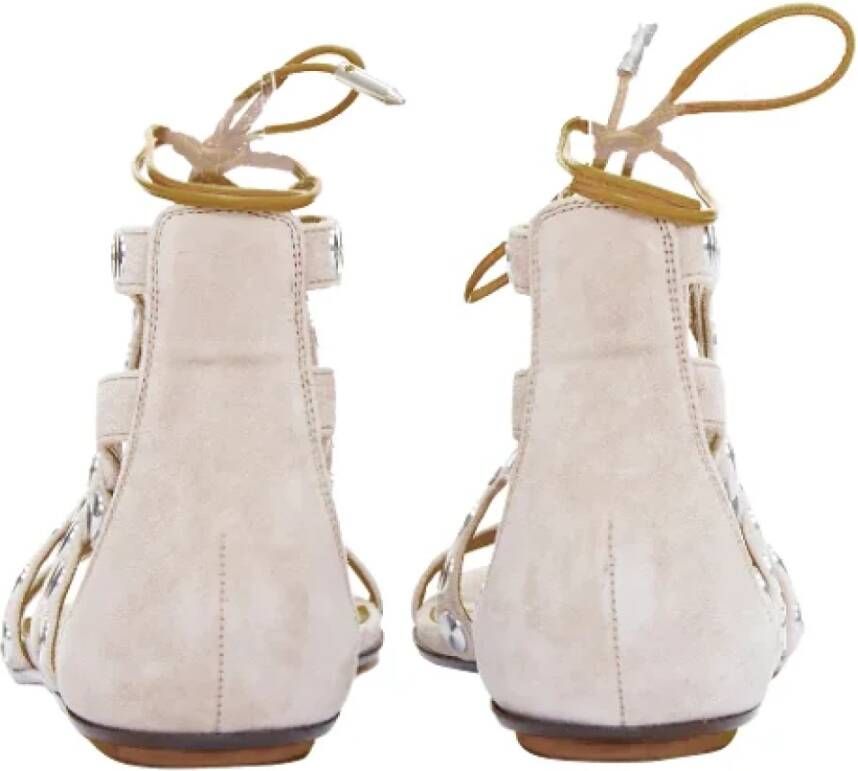 Aquazzura Pre-owned Suede sandals Beige Dames