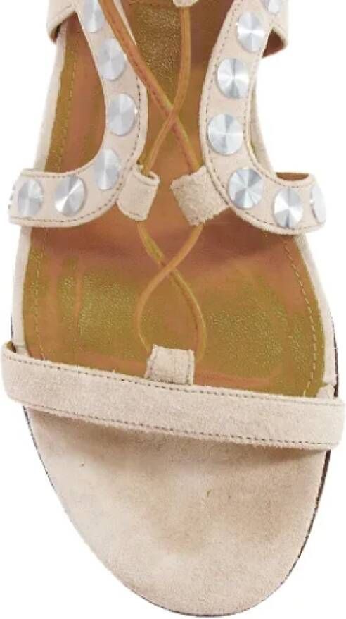 Aquazzura Pre-owned Suede sandals Beige Dames