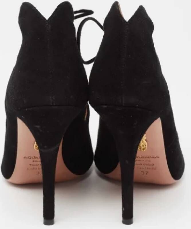 Aquazzura Pre-owned Suede sandals Black Dames